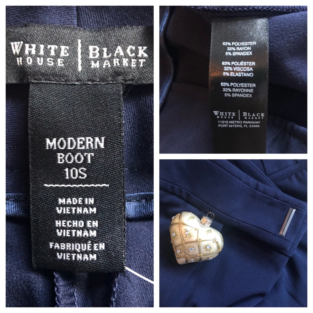 WHBM Seasonless Bootcut Navy Pants - Picture 9 of 12